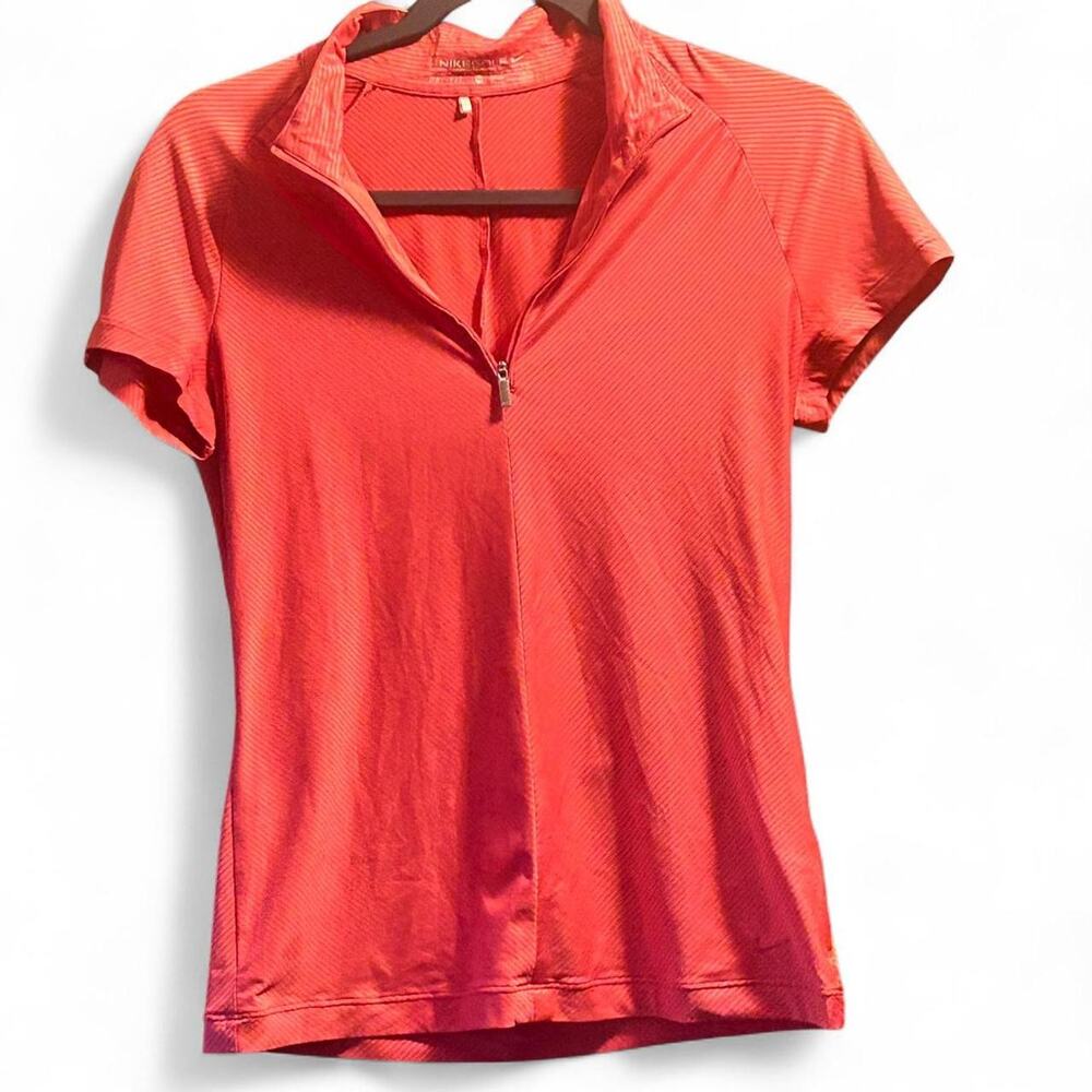 Nike bright pink dri fit 1/4 zip Polo XS Lightweight Nike Golf‎
